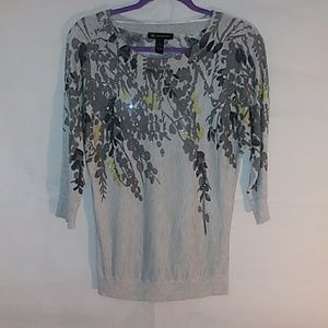 I.N.C Int Concepts Grey and Yellow Sweater Shirt